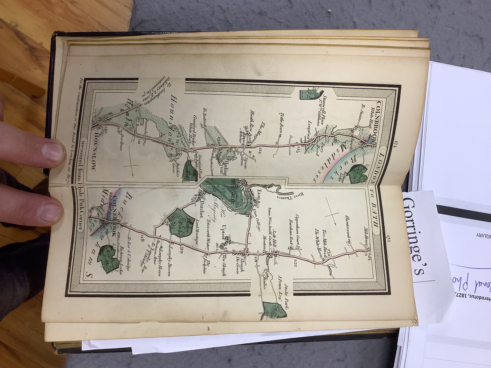 London to Exeter and Brighton through Bath, one volume and Questions on Herodotus, 1827, one volume